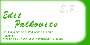 edit palkovits business card